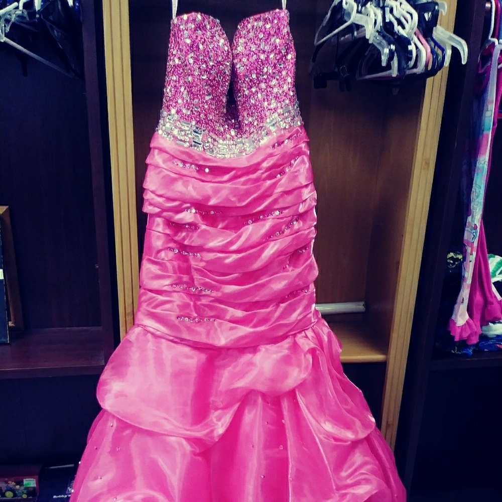 Pink Bling Long or Short Gown